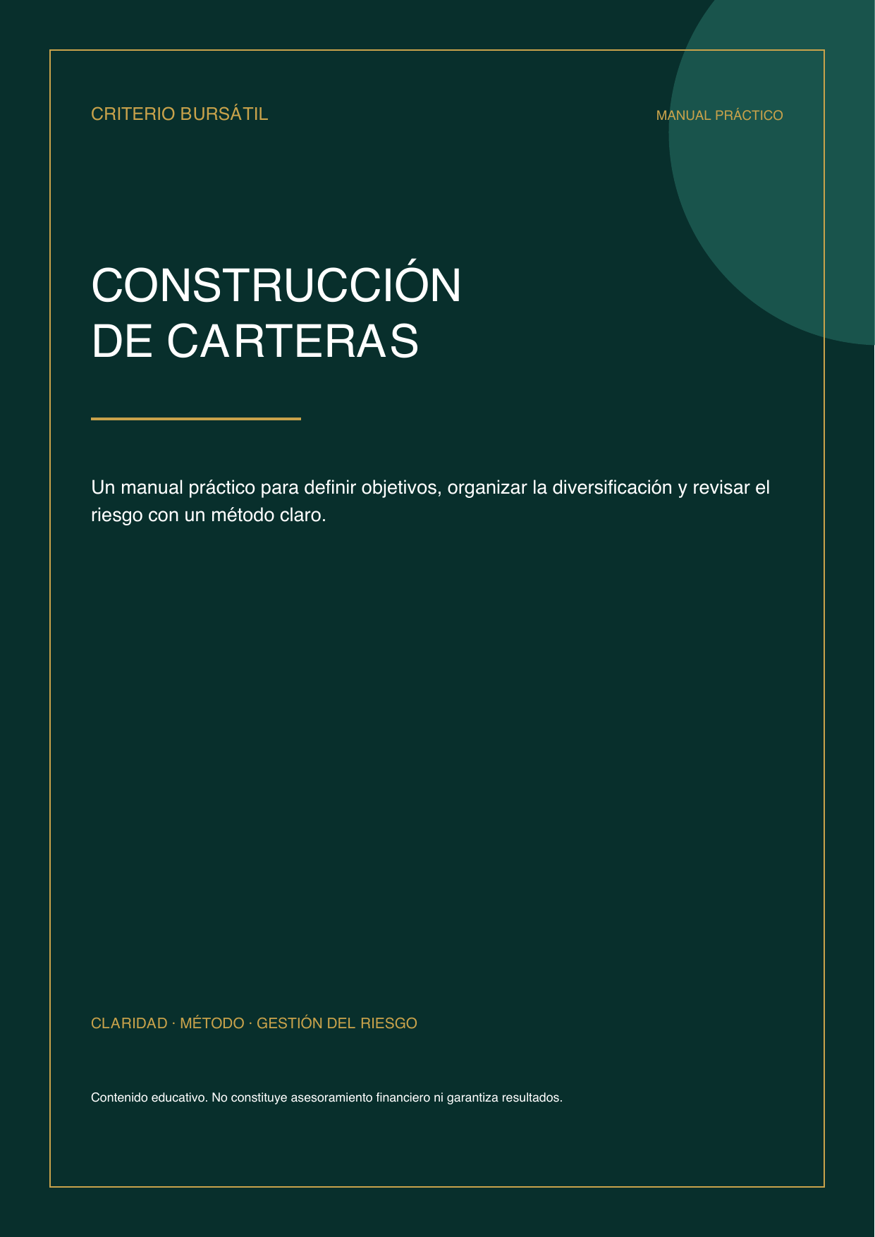 Portada de Construcción de Carteras